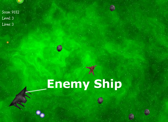 Asteroids Game - Enemy Ship